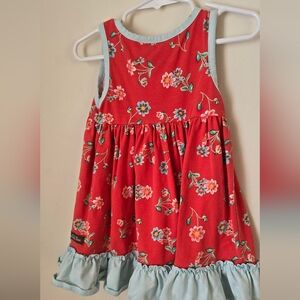 Matilda Jane red dress with light blue flowers